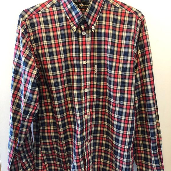 Vintage Plaid Ben Sherman Dress Shirt - Picture 3 of 5